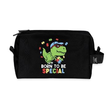 Autism Autistic - Recycled Toiletry Zip Bag - black - Front