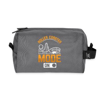 Roller Coaster Theme Park - Recycled Toiletry Zip Bag - anthracite - Front
