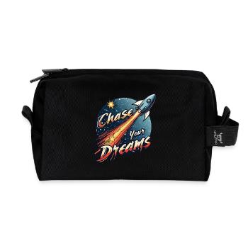 DREAMS CHASER - Recycled Toiletry Zip Bag - black - Front