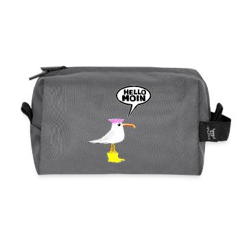 Hello Seagull Rubber Boots Boots Hello Moin - Recycled Toiletry Zip Bag - anthracite - Front