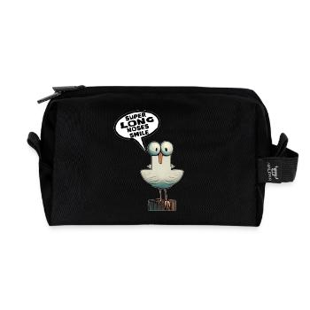 Möwe Spruch Moin Norden Lustiges Funshirt Geschenk - Recycelte Kulturtasche - Schwarz - Vorne