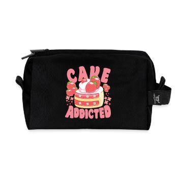 Pastry Lover Cake Addicted Gift Idea - Recycelte Kulturtasche - Schwarz - Vorne