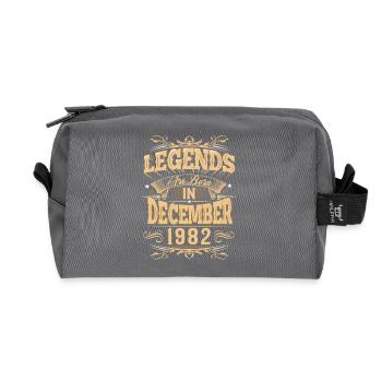 Légende de l’anniversaire de décembre 1982 - Trousse de toilette en tissu recyclé - anthracite - Devant