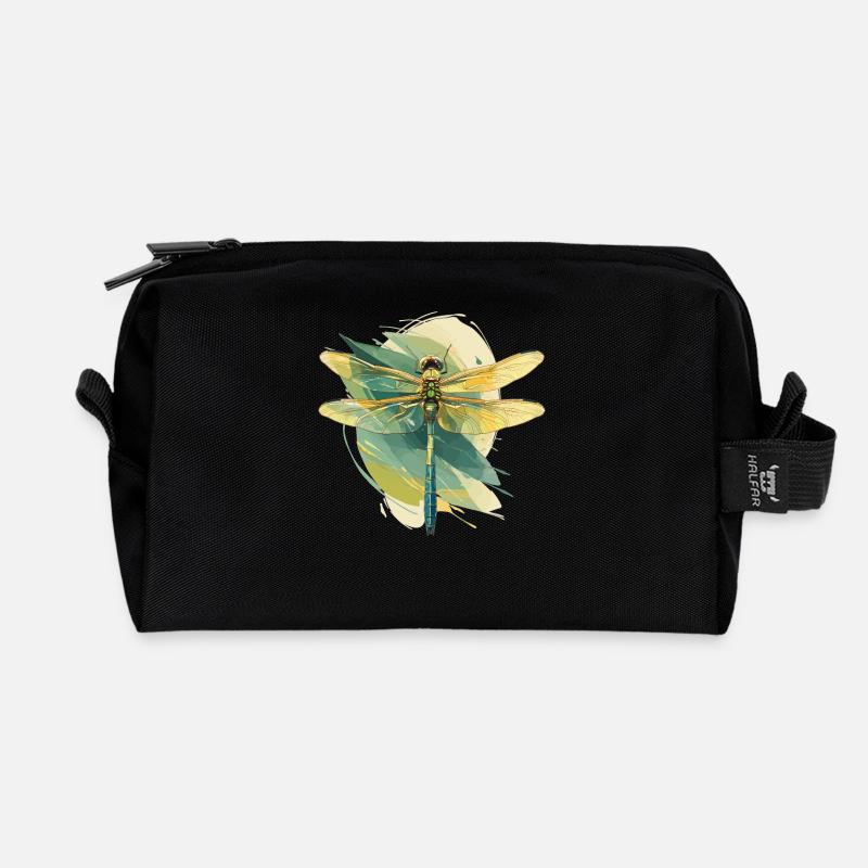 Libellen Libelle - Recycelte Kulturtasche - Schwarz