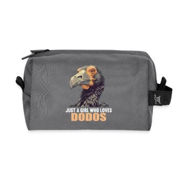 Dodos Dodo - Recycled Toiletry Zip Bag - anthracite - Front