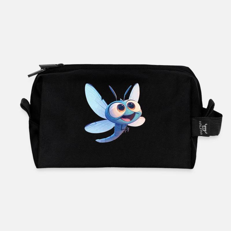 Libellen Libelle - Recycelte Kulturtasche - Schwarz