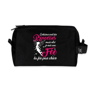 Certaines sont des princesses fée la pas chier - Trousse de toilette en tissu recyclé - noir - Devant