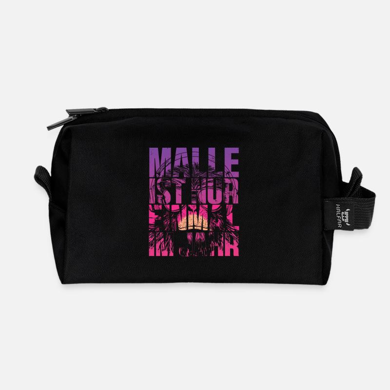 Malle Ist Nur Einmal Im Jahr Mallorca Party - Recycelte Kulturtasche - Schwarz