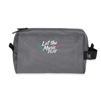 Techno Let The Music Play Techno Techno Musik - Recycelte Kulturtasche - Anthrazit - Vorne