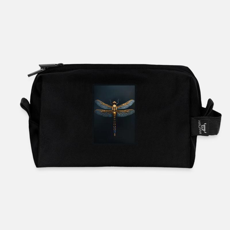 Libellen Libelle - Recycelte Kulturtasche - Schwarz
