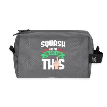 Squash Me sont comme - Trousse de toilette en tissu recyclé - anthracite - Devant