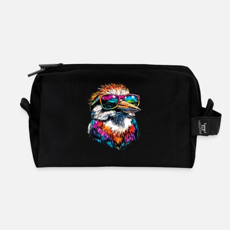 Kookaburra Jägerliest Lachender Hans Süßer Vogel - Recycelte Kulturtasche - Schwarz