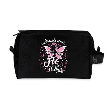 Je Suis Une Fée La Fée Pachier - Trousse de toilette en tissu recyclé - noir - Devant