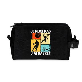 Je Peux Pas J'ai Basket - Trousse de toilette en tissu recyclé - noir - Devant
