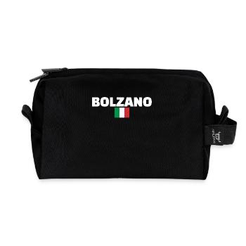 Bolzano Italy Italian Flag Italian - Recycled Toiletry Zip Bag - black - Front