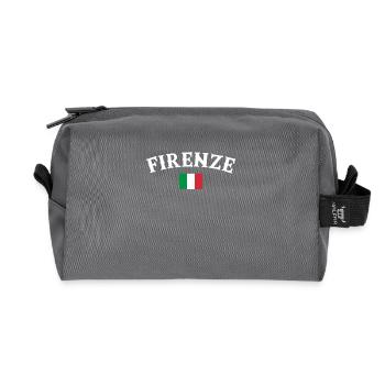 Florence Italie Drapeau italien Italien - Trousse de toilette en tissu recyclé - anthracite - Devant