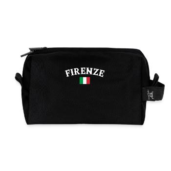Firenze Italy Italian Flag Italian - Recycled Toiletry Zip Bag - black - Front