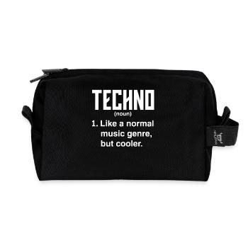 Techno Liebhaber Definition: Cooles Musikgenre - Recycelte Kulturtasche - Schwarz - Vorne