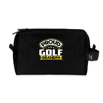 Sport Opa Golf Opa - Recycelte Kulturtasche - Schwarz - Vorne