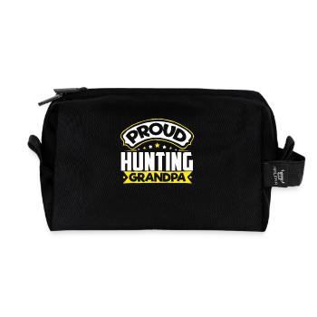 Sport Opa Jagd Opa - Recycelte Kulturtasche - Schwarz - Vorne