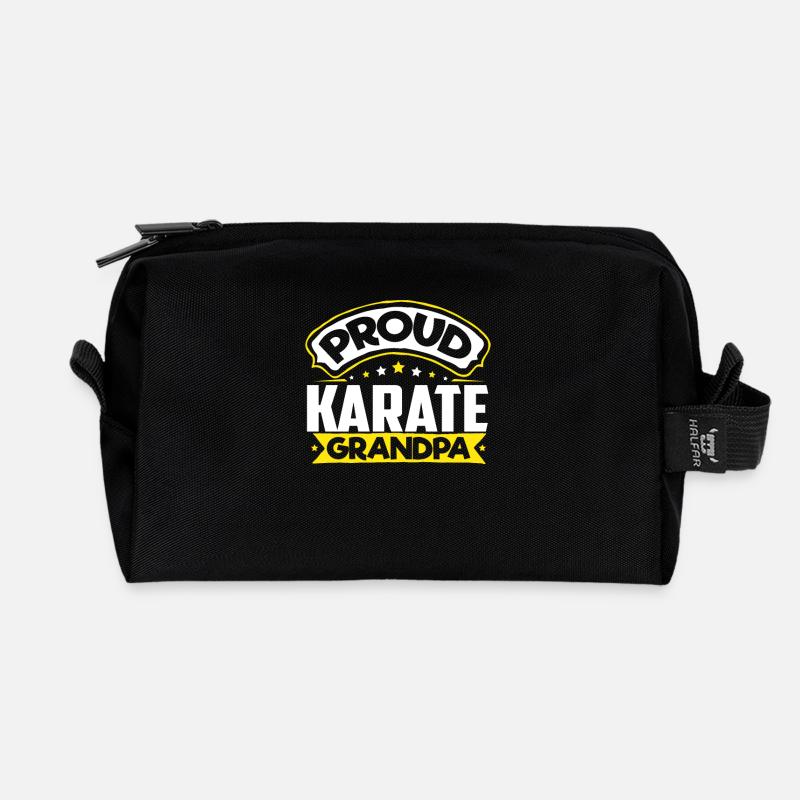Sports Papi Karaté Papi - Trousse de toilette en tissu recyclé - noir