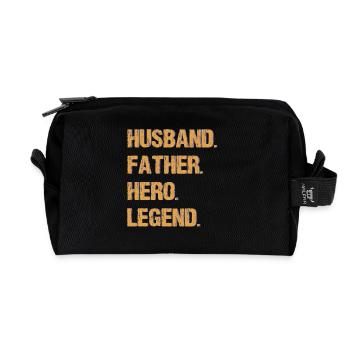 Husband Father Hero Legend - Recycelte Kulturtasche - Schwarz - Vorne
