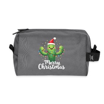 Cactus de Noël Cactus Cactus - Trousse de toilette en tissu recyclé - anthracite - Devant