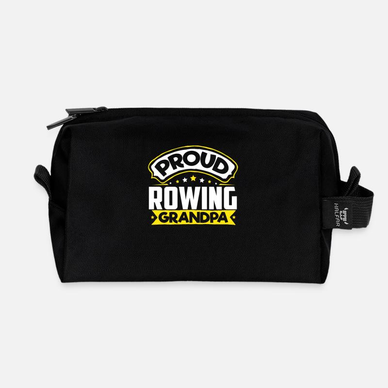 Sport Opa Rudern Opa - Recycelte Kulturtasche - Schwarz