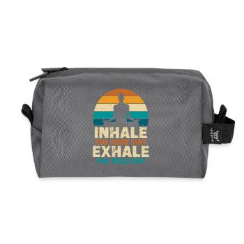 in the good, out the nonsense - Recycled Toiletry Zip Bag - anthracite - Front