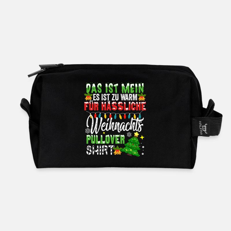 Weihnachtsmann Weihnachten Hässliche Weihnachten - Recycelte Kulturtasche - Schwarz