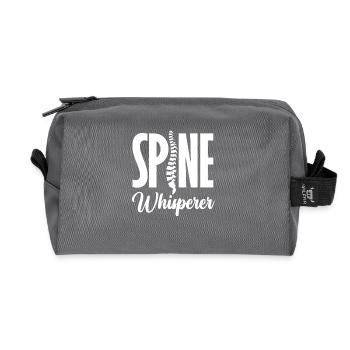Spine Whisperer Anatomy Artwork - Recycled Toiletry Zip Bag - anthracite - Front