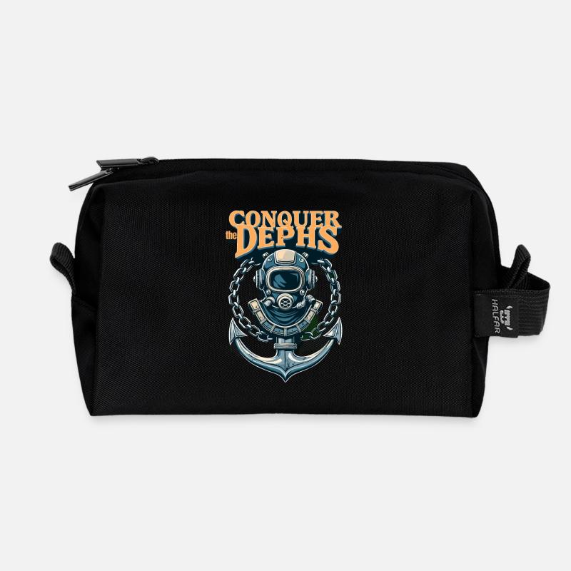 Conquer The Dephs - Recycelte Kulturtasche - Schwarz