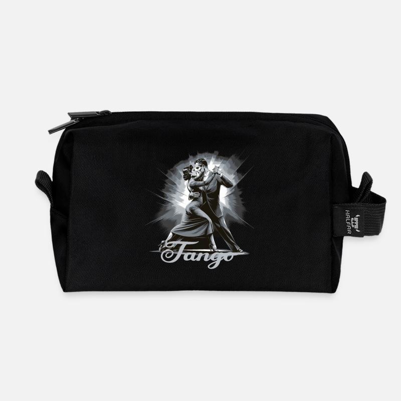 Tango Tanz für einen Tango Tänzer Tänzerinnen - Recycelte Kulturtasche - Schwarz