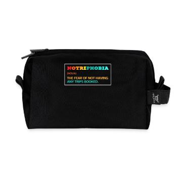 Notriphobie : La peur de l’absence de voyage - Trousse de toilette en tissu recyclé - noir - Devant