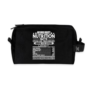 Neurologist Nutrition Facts - Recycled Toiletry Zip Bag - black - Front
