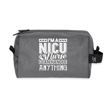 Nicu Nurse I Can Handle Anything - Recycled Toiletry Zip Bag - anthracite - Front