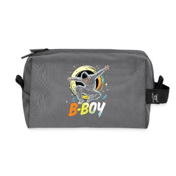 B-Boy Breakdance Breakdancer Urban Hip Hop - Recycled Toiletry Zip Bag - anthracite - Front