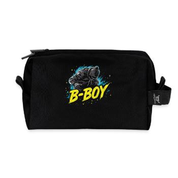 B-Boy Breakdance Breakdancer Urban Hip Hop - Recycled Toiletry Zip Bag - black - Front
