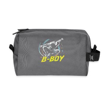 B-Boy Breakdance Breakdancer Urban Hip Hop - Recycled Toiletry Zip Bag - anthracite - Front