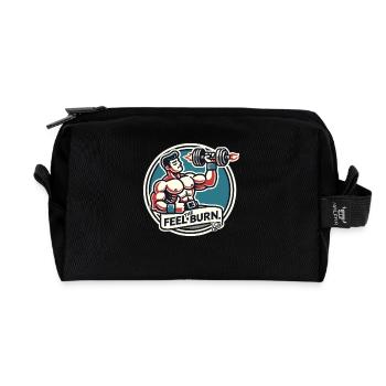 Pompes de bodybuilder fer à repasser : Ressentez la sensation de brûlure - Trousse de toilette en tissu recyclé - noir - Devant