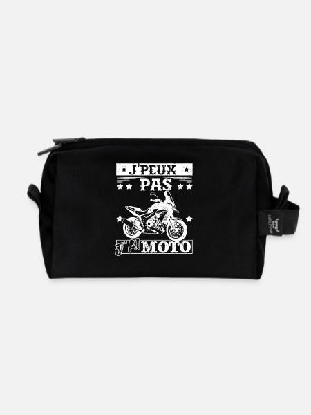 J'peux Pas J'Ai Moto Motard - Trousse de toilette en tissu recyclé - noir