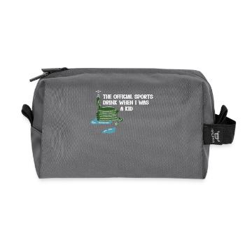 La boisson sportive officielle de mon enfance – - Trousse de toilette en tissu recyclé - anthracite - Devant