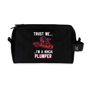 Clé à piston Trust Im A Plumber - Trousse de toilette en tissu recyclé - noir - Devant
