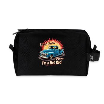 I Dont Snore I Dream Im A Hot Rod Hotrods - Recycled Toiletry Zip Bag - black - Front