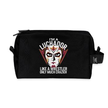 Pure action: Luchador - Recycled Toiletry Zip Bag - black - Front