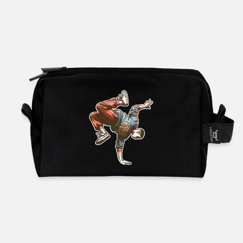 Breakdance - Trousse de toilette en tissu recyclé - noir
