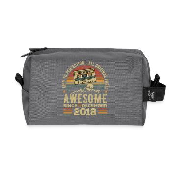Birthday December 2018 | December 2018 Gift - Recycled Toiletry Zip Bag - anthracite - Front