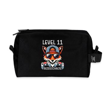 Level 11 Freigeschaltet Gamer Geburtstag Gaming - Recycelte Kulturtasche - Schwarz - Vorne