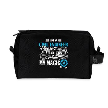 Civil Engineer I Am A Civil Engineer - Recycled Toiletry Zip Bag - black - Front