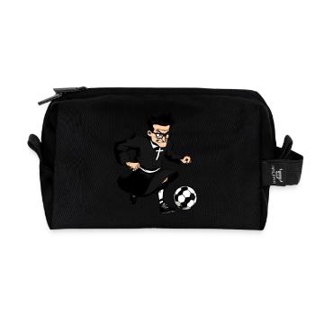 Footballer Pastor - Recycled Toiletry Zip Bag - black - Front
